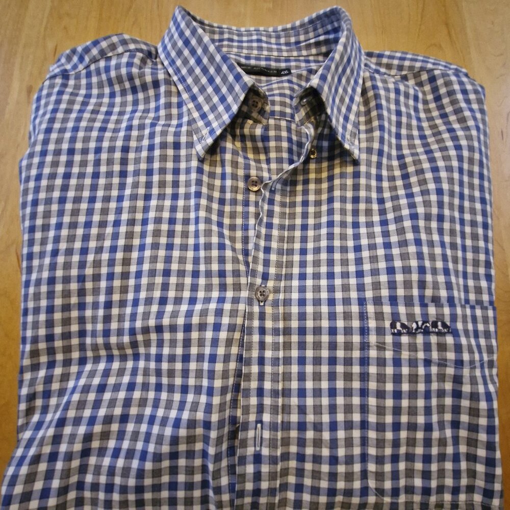 Mise au Green French Tailored Men's Dress Shirt Long Sleeve 4XL